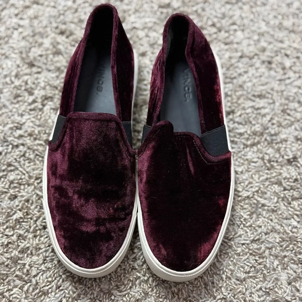 Vince Jewel Purple Velvet Slide on Sneakers